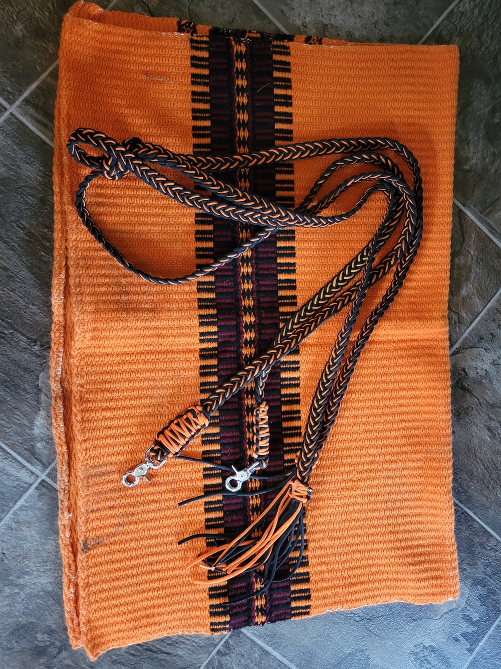 Wool Saddle Blanket With Reins